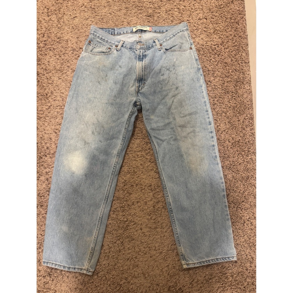 Vintage Levi's 560 Relaxed Fit Jeans Men's 36x29 Light‎ Wash Vintage Distressed
